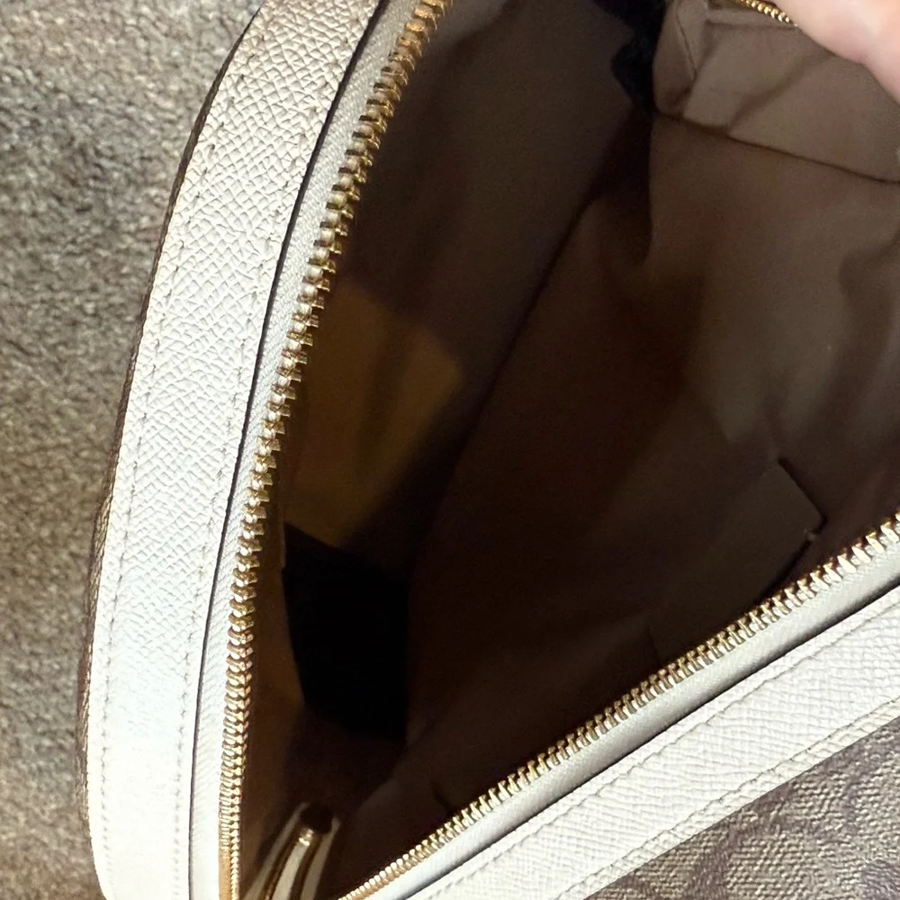 Coach Monogram Backpack in Brown and Cream - Picture 10 of 13